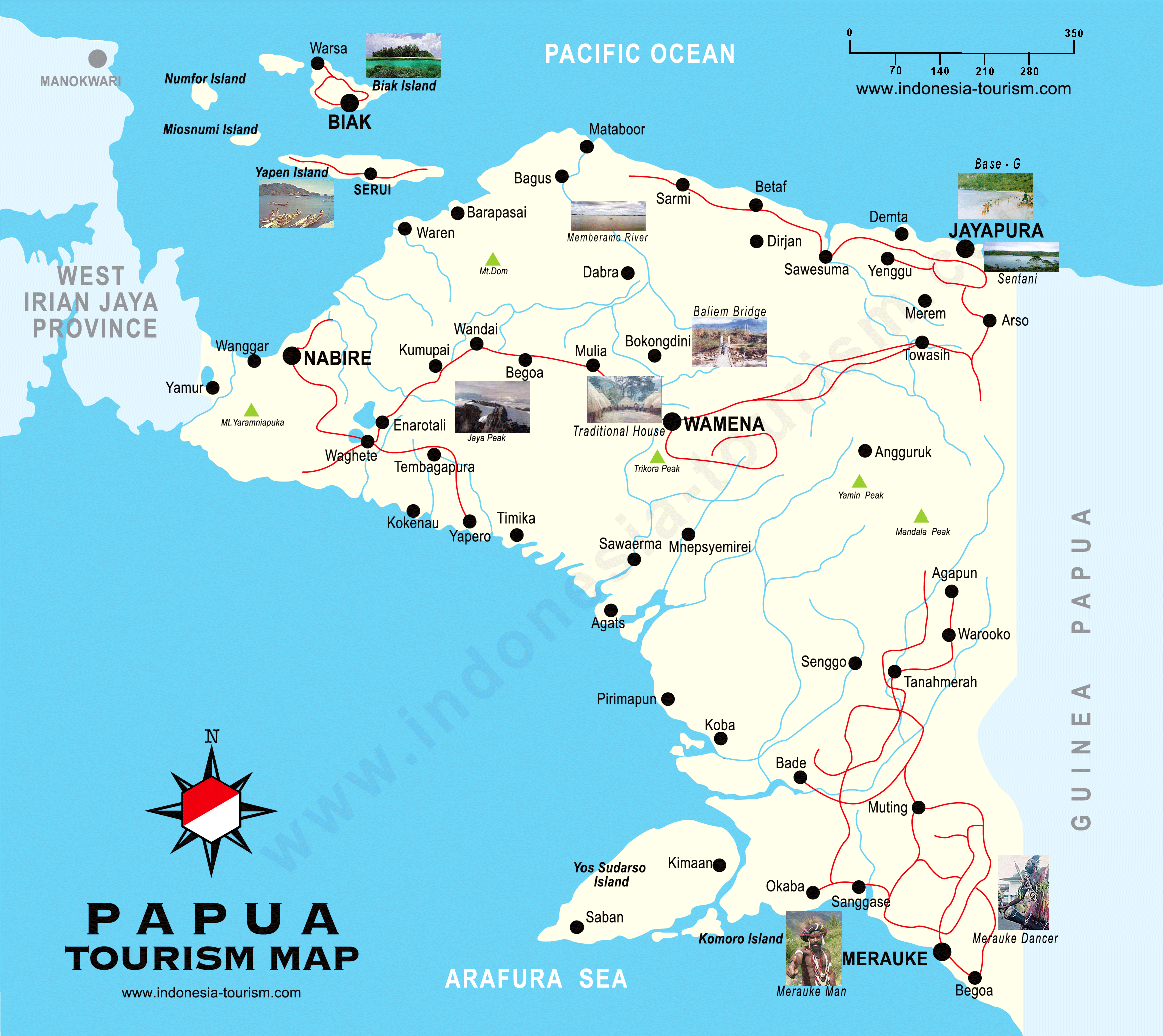 Papua Indonesia Map