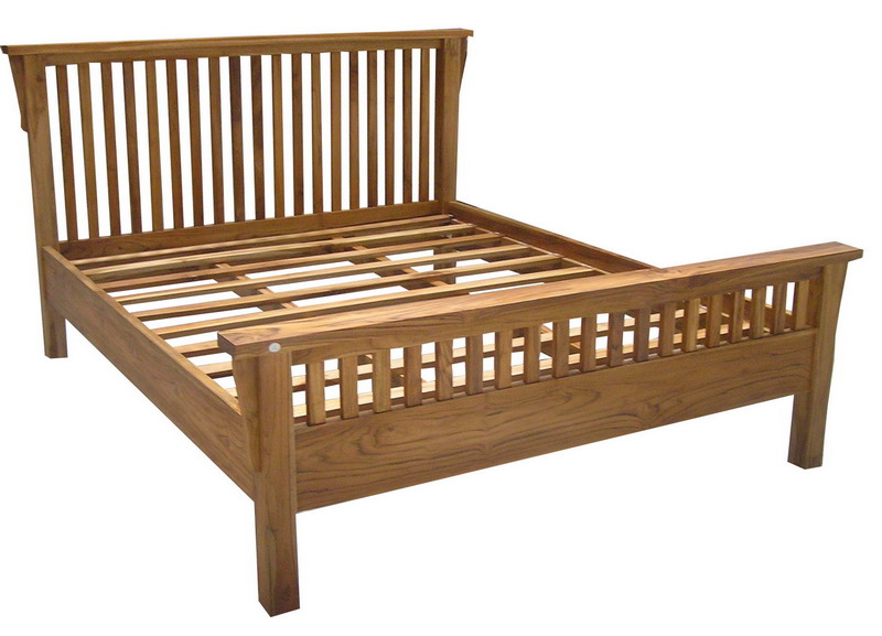 Slat Bed Indoor Teak Furniture