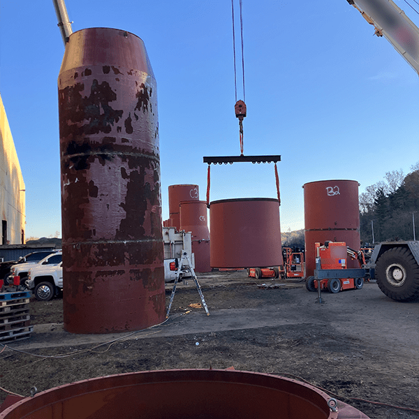 Stack Demolition & Installation Newly Manufactured Steel Stacks