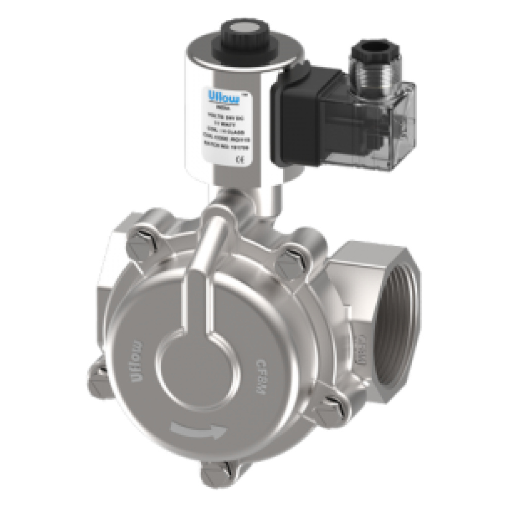 Uflow 1 Inch 2/2 Way High Pressure Diaphragm Solenoid Valve SS304 with