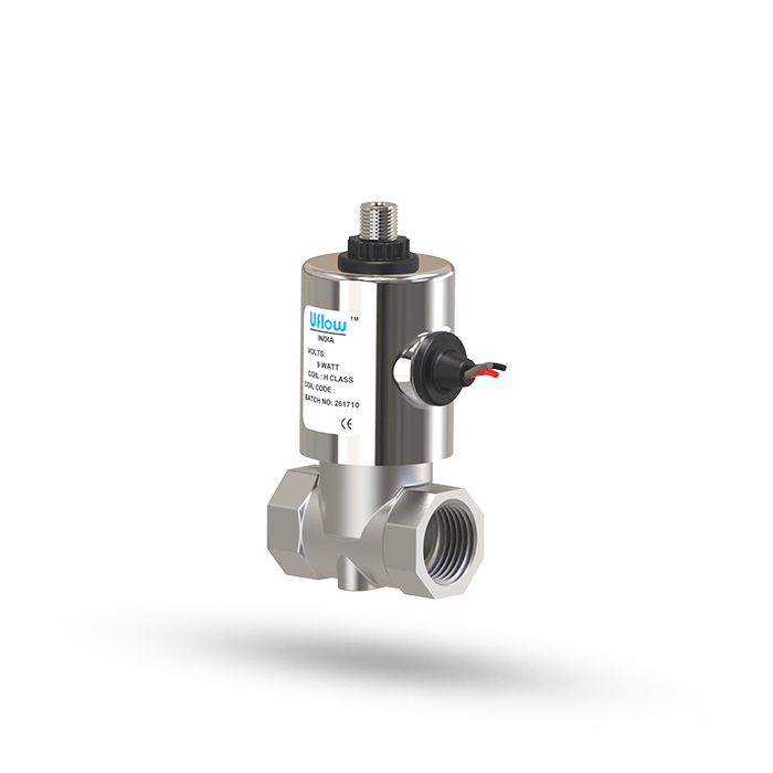 Uflow 1/2 Inch 3/2 Way Direct Acting Solenoid Valve SS 304 Body (0 10