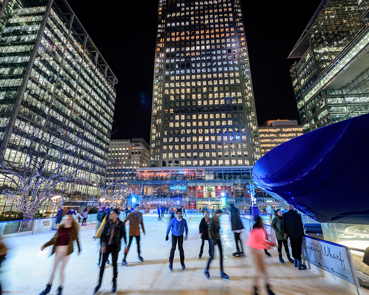 LuminoCity Ice Rink Canary Wharf in London Features More Than 500,000