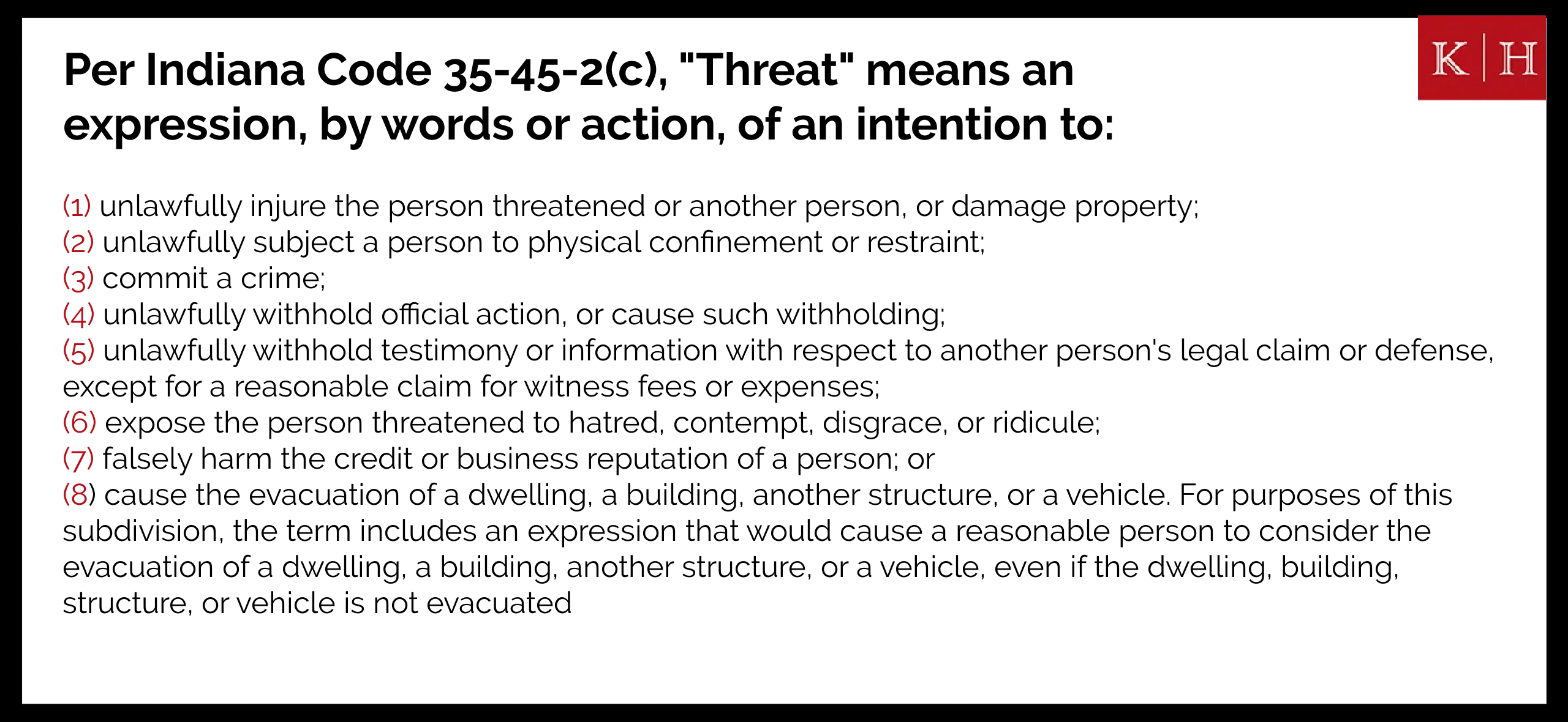 Definition of Assault in Indiana Code Keffer Hirschauer LLP