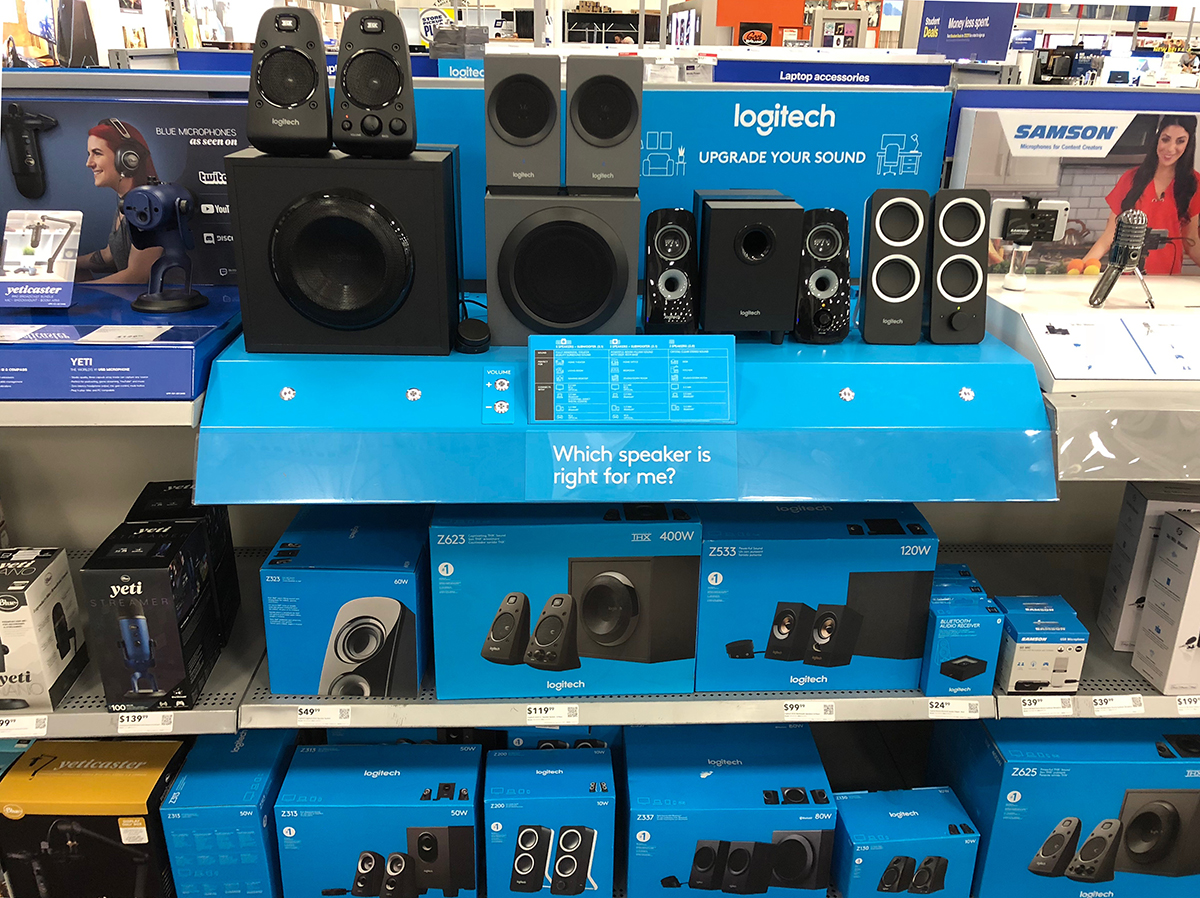 Logitech Best Buy Computer Speaker Display Inesco Dynamic Merchandising