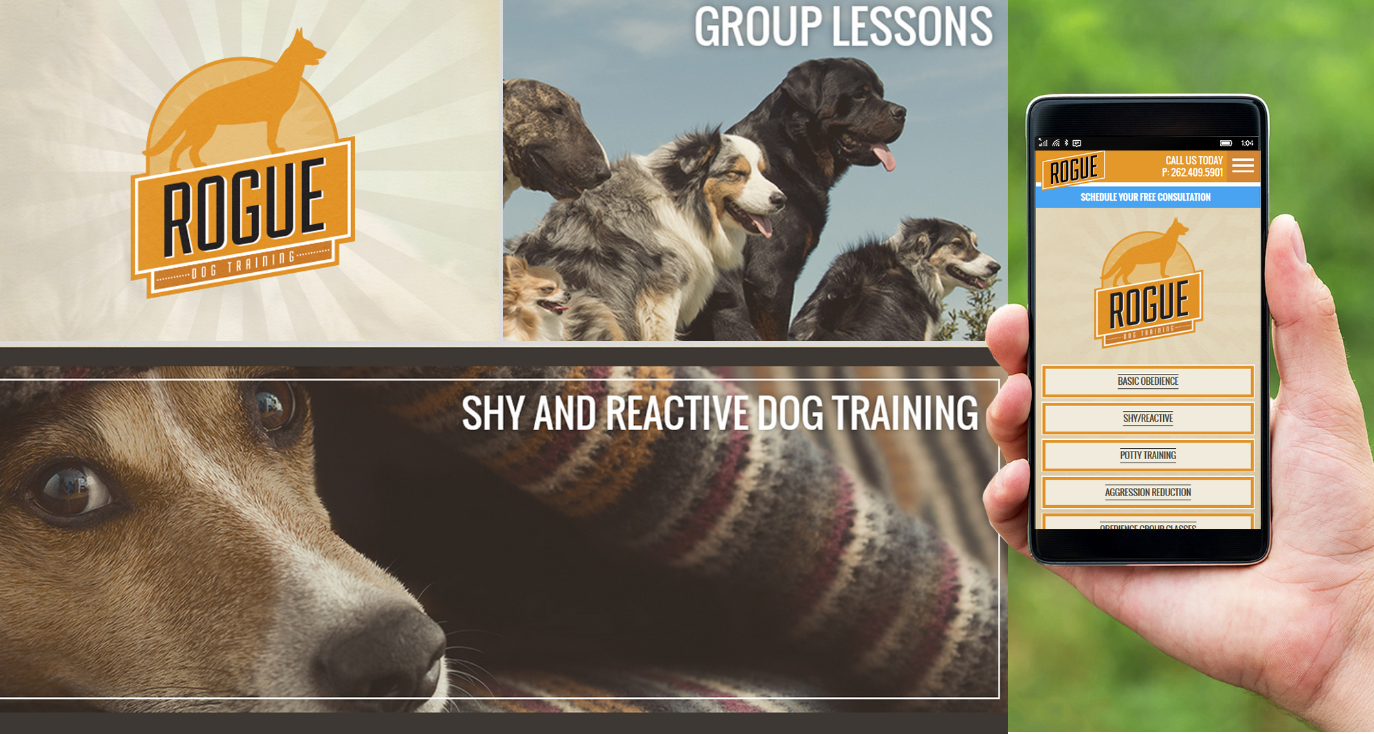 Rogue Dog Training Web Developer Dog Trainer Website Design