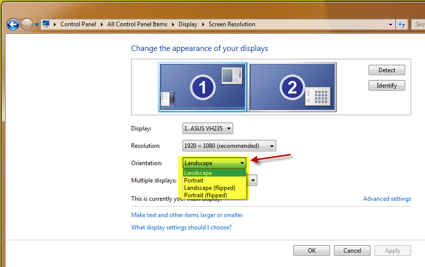 Windows 7 My screen has flipped sideways Integration Systems, LLC