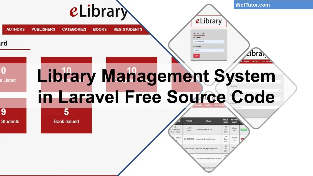 Library Management System in Laravel Free Source Code