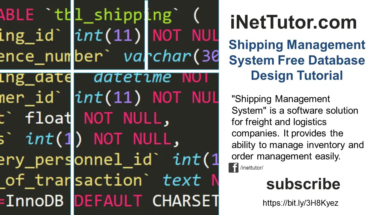 Shipping Management System Free Database Design Tutorial 2024