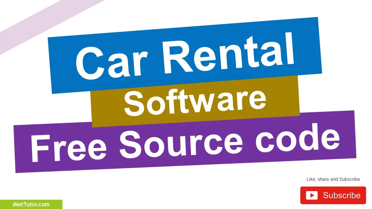 Car Rental Software Free Source code [2024]
