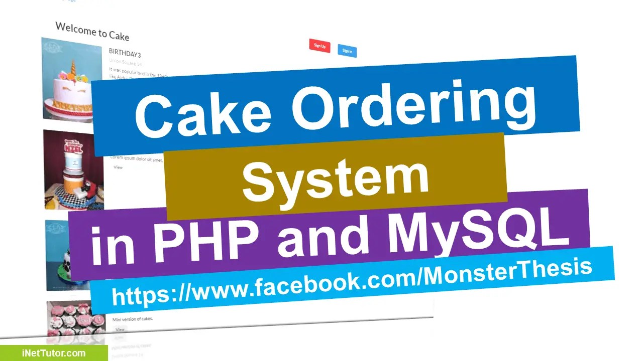 Cake Ordering System Free Project Idea 2024