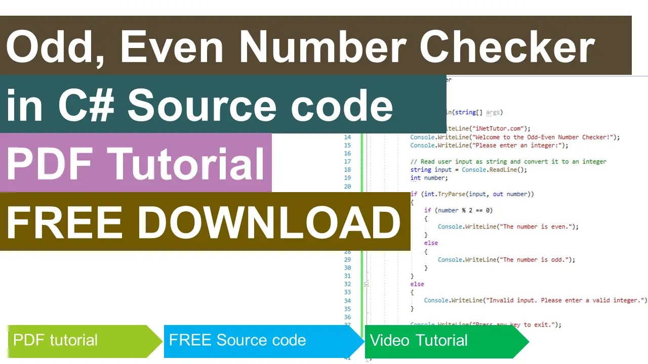 Odd Even Number Checker in CSharp