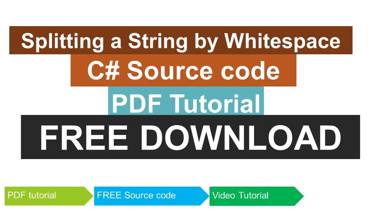 Splitting a String by Whitespace in C