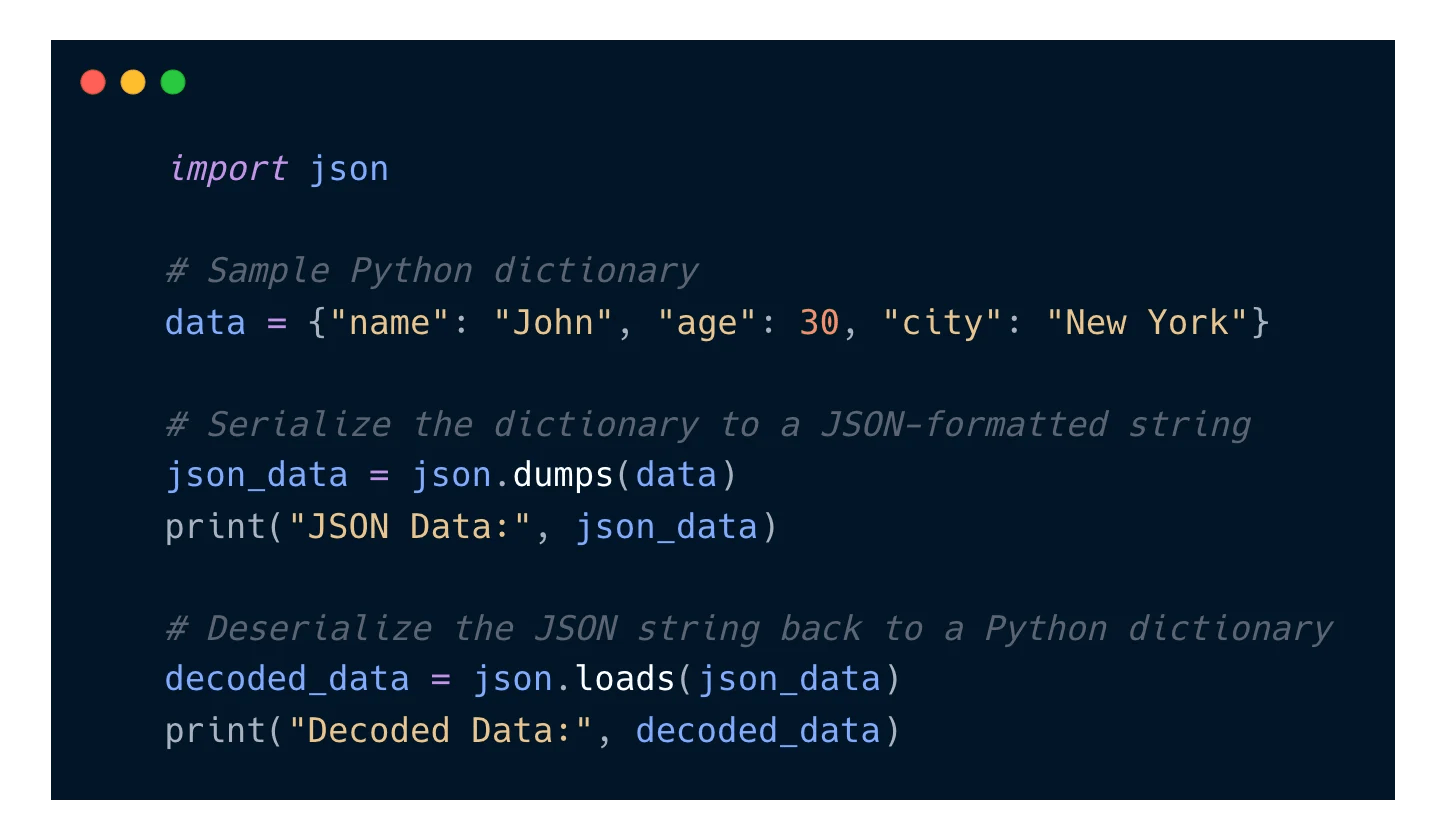 Data Serialization in Python JSON vs. Pickle