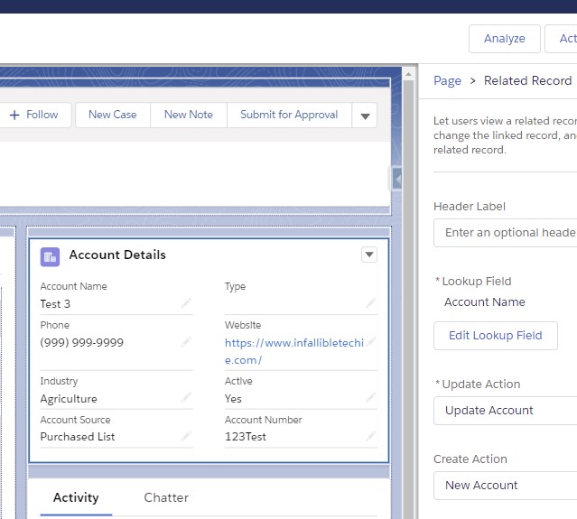 How to show parent record information using Related Record component in