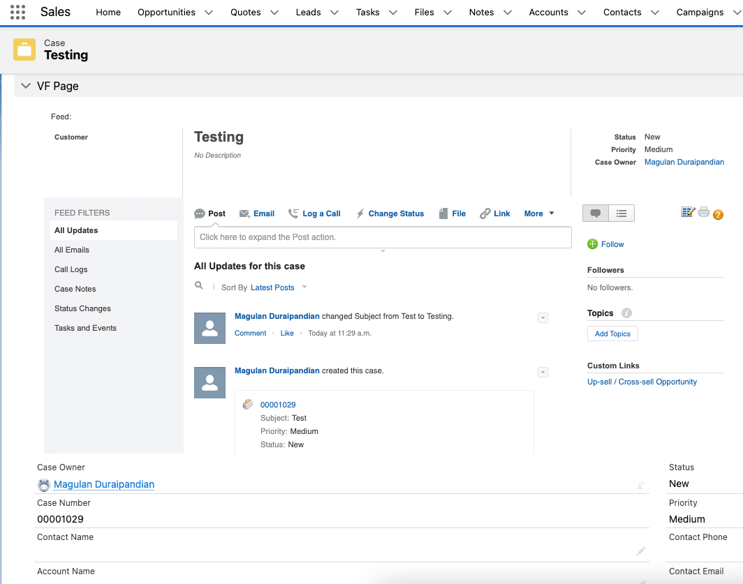 Case Feed in Salesforce using Visualforce Page InfallibleTechie