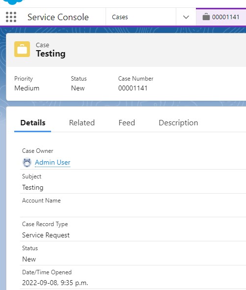 Creating Case record using Salesforce SOAP API using Enterprise WSDL