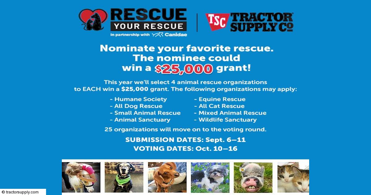 Tractor Supply » Rescue Your Rescue Contest