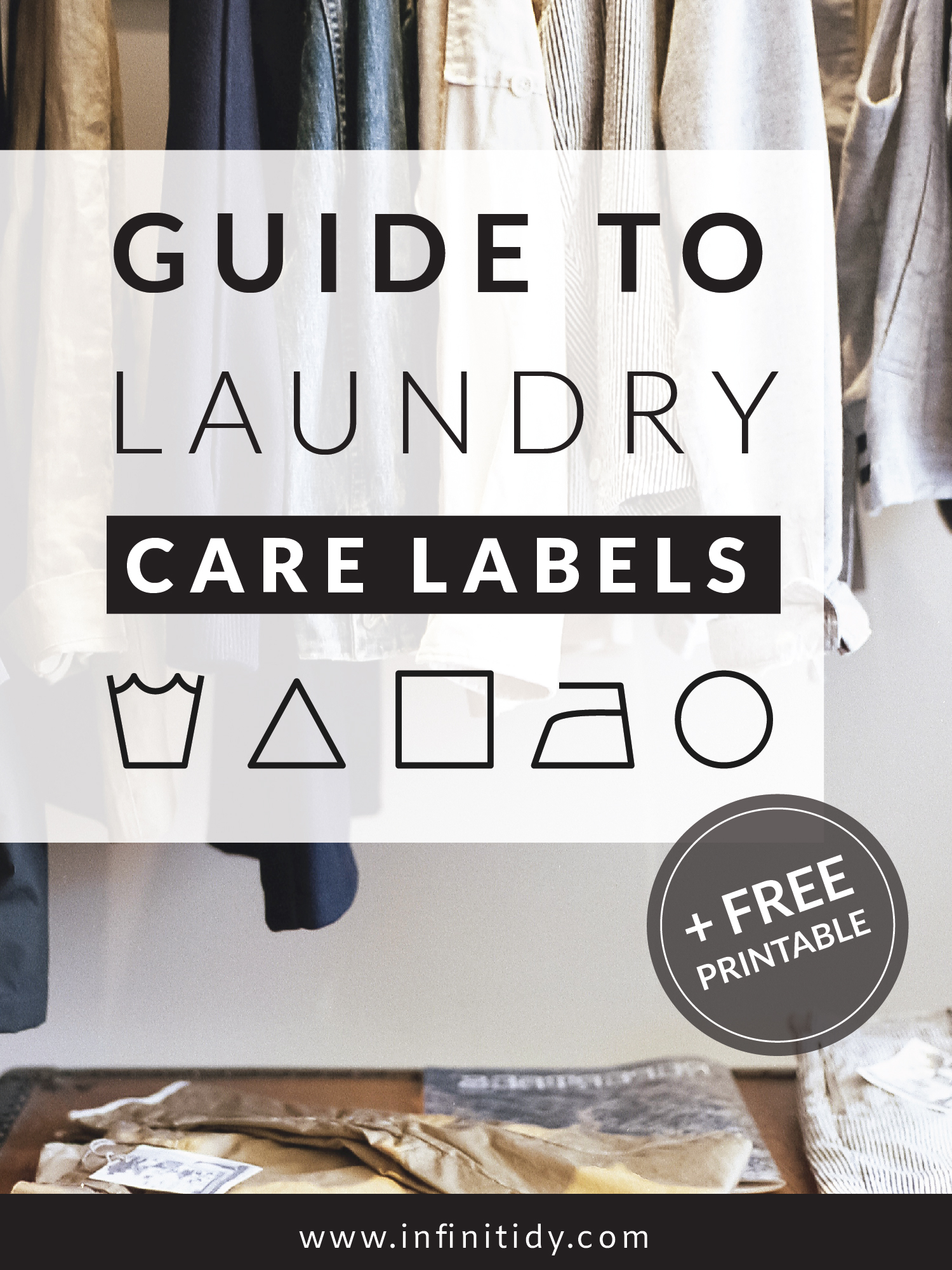 INFINITIDY Laundry Care Labels Guide pin
