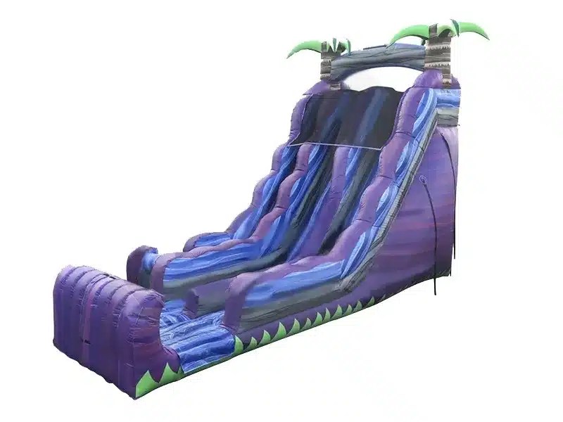 Purple Marble Dual Lane Inflatable Dry Slide Inflatable Slide and