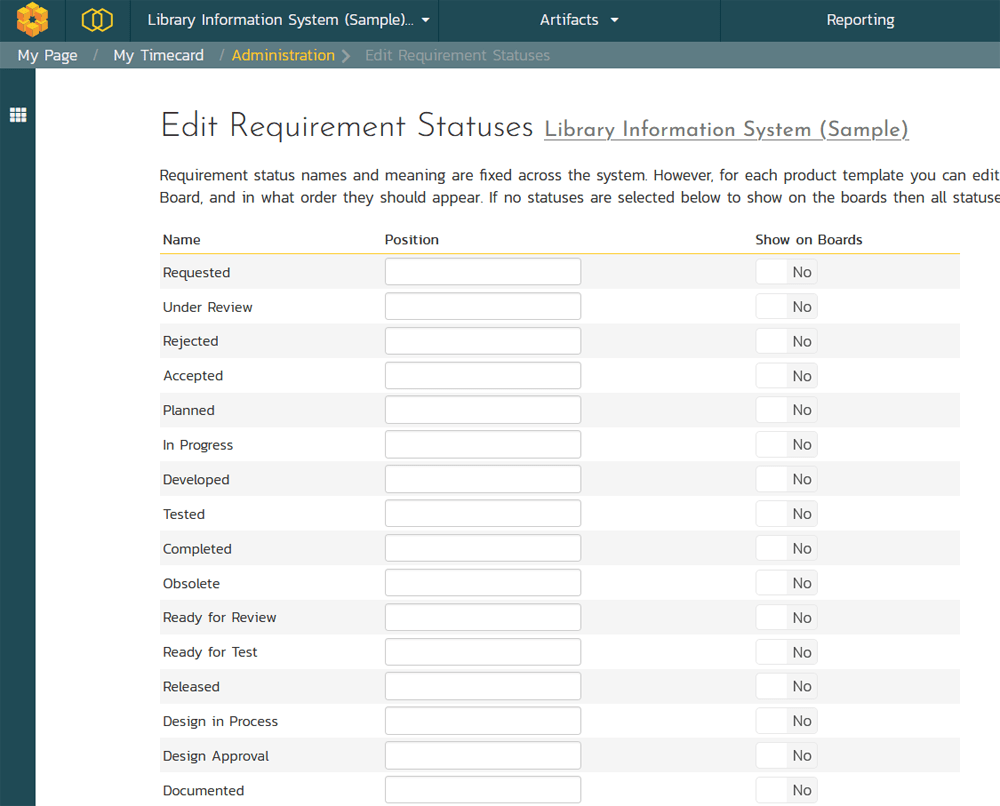 Spotlight on Spira 7.5 Customizable Requirement Statuses o