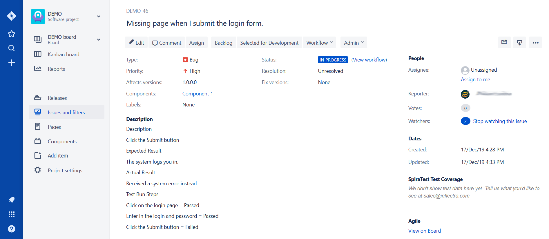 Links in Jira to Spira no longer visible in new Jira UI KB505 Infl