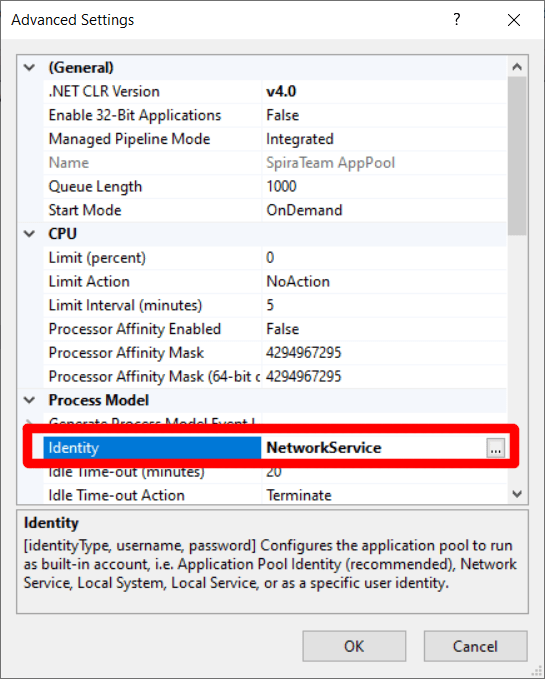 IIS Application Pool Identity and Windows Integrated Securit KB591