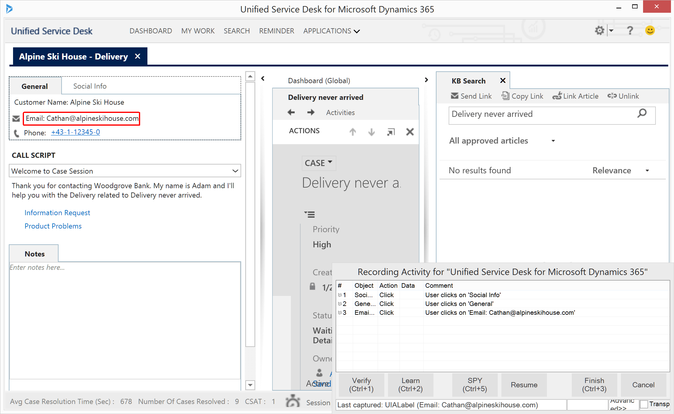 How to automate testing of Unified Service Desk for Microsof KB362