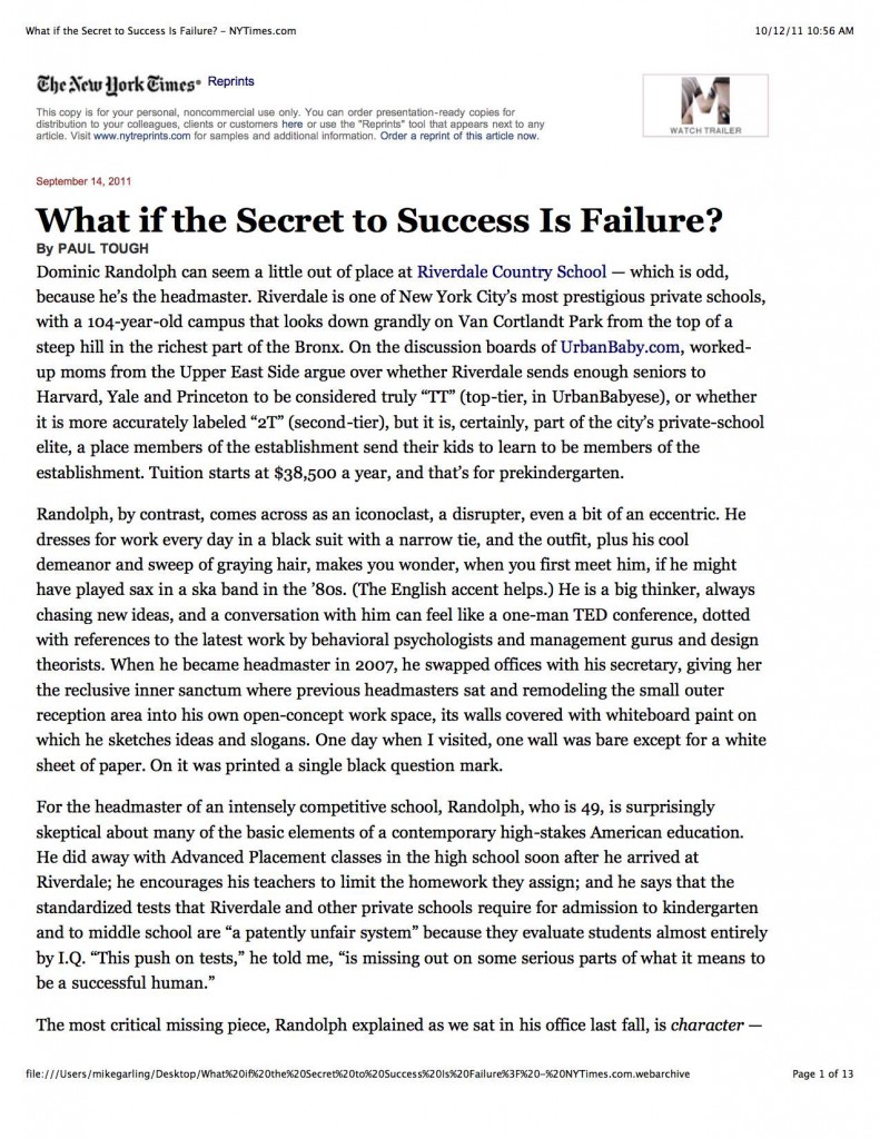 What if the Secret to Success is Failure? Inflexion