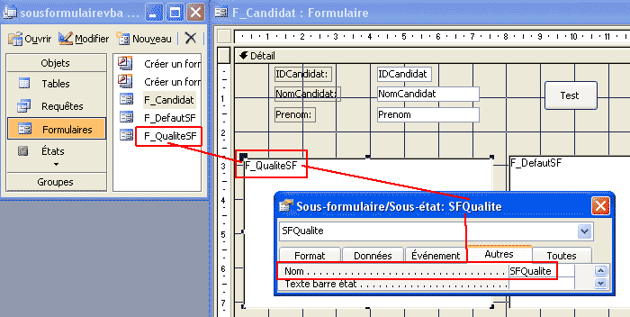 Access - Syntaxes d’appel aux champs de formulaires et sous-formulaires