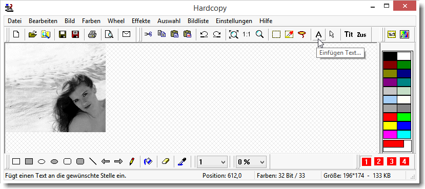 In ein Bild Text einfügen / Bild beschriften