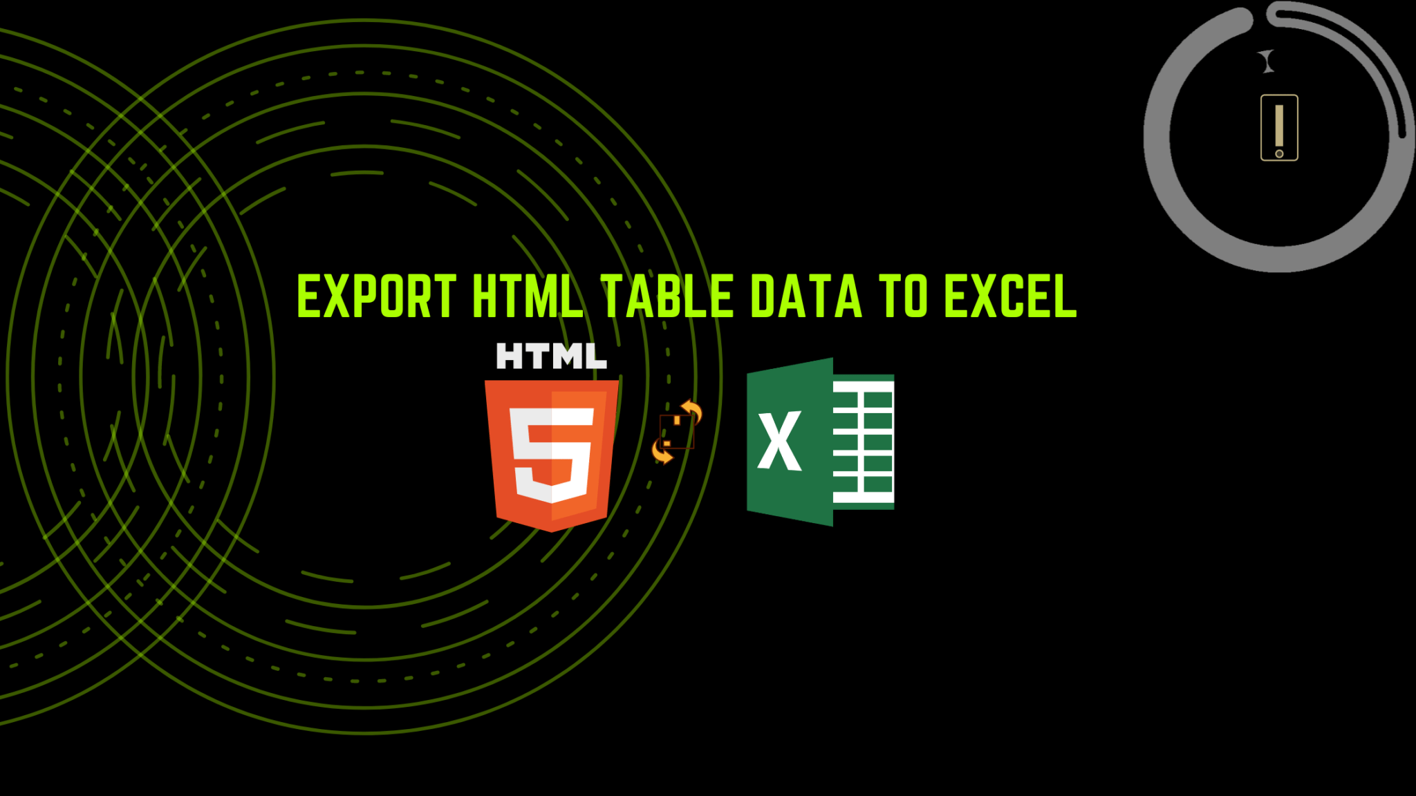 jQuery to Export HTML Table Data to Excel Sheet