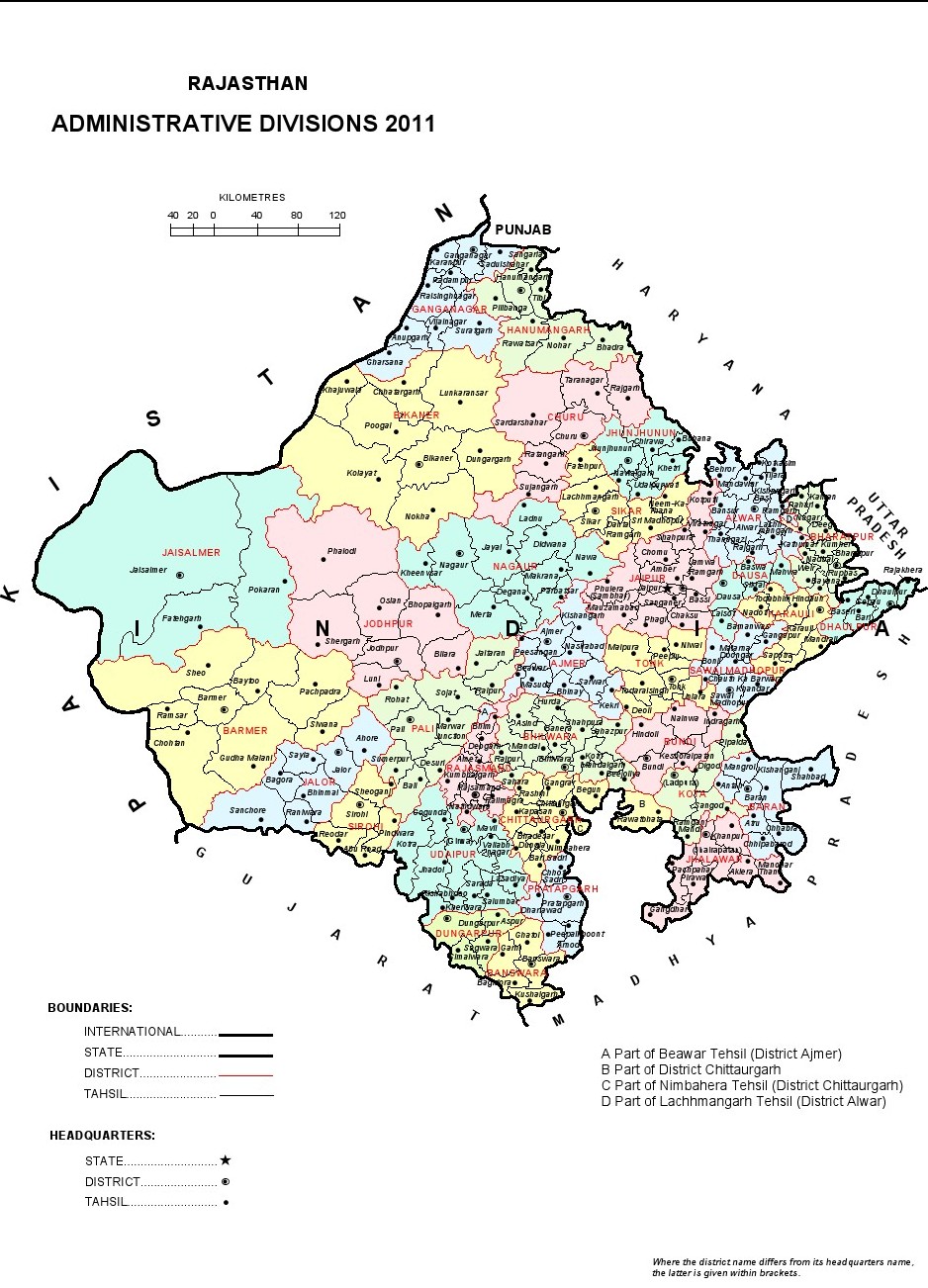 Rajasthan MapDownload Free Pdf Map Of Rajashtan State Infoandopinion