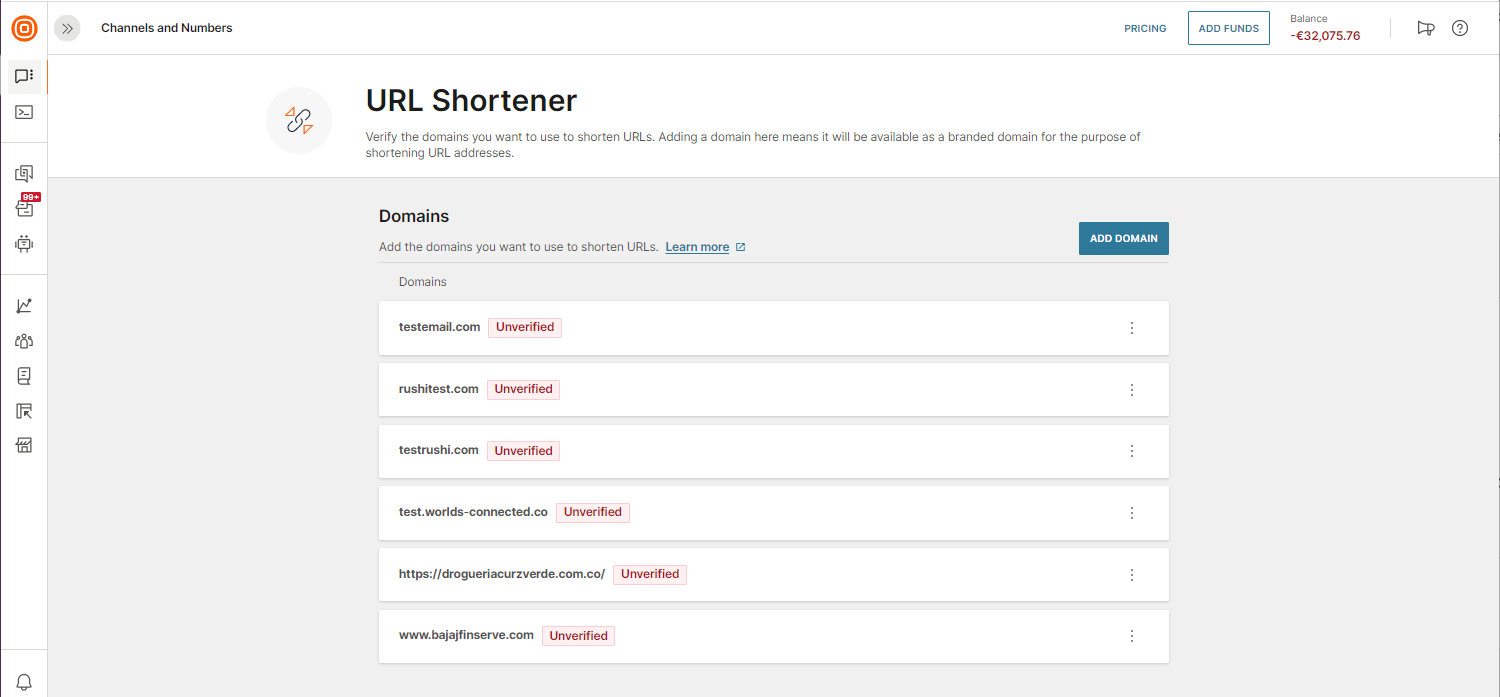 Register a Custom Domain