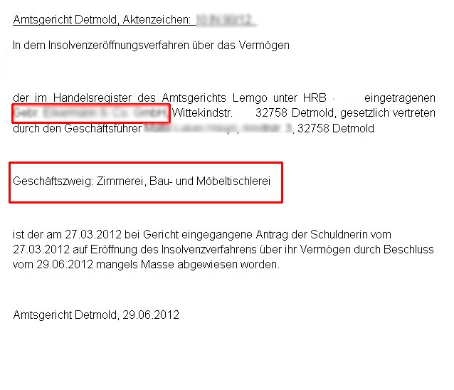 Auswertung Von Insolvenzverfahren Nach Branchen Infobroker Blog
