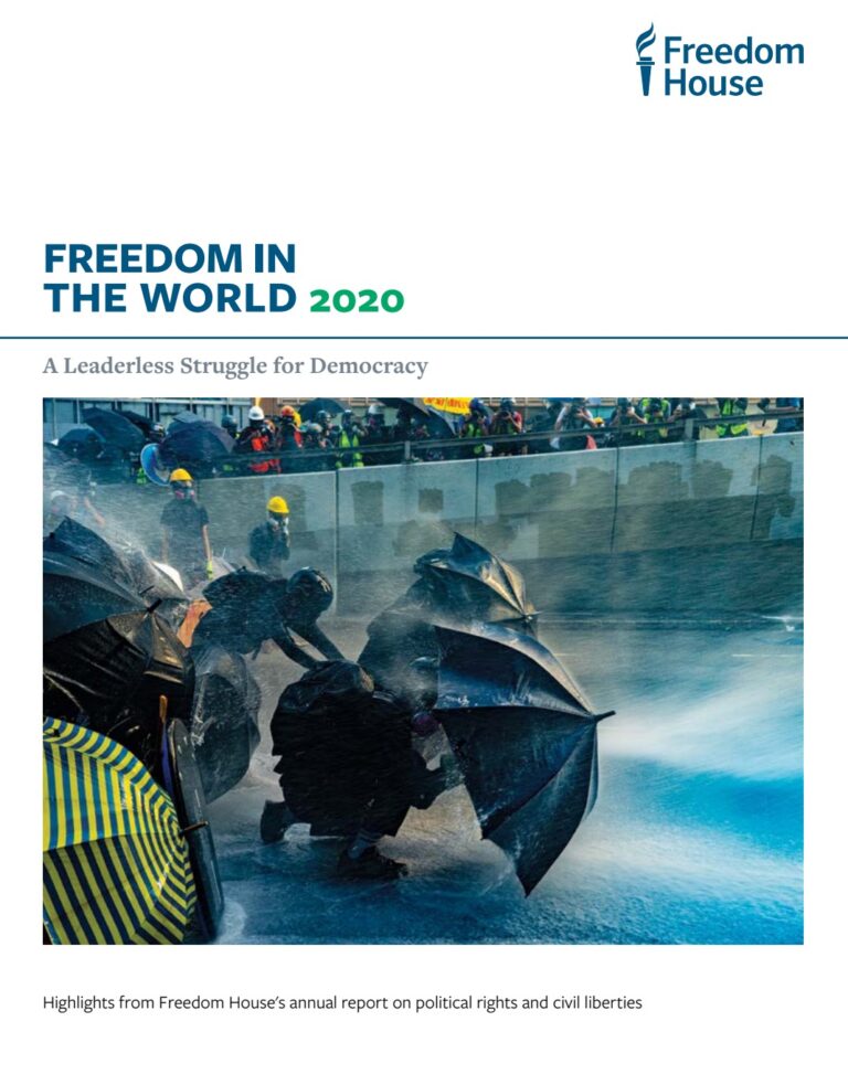 Freedom House Releases “Freedom in the World 2020” Report and Data Files