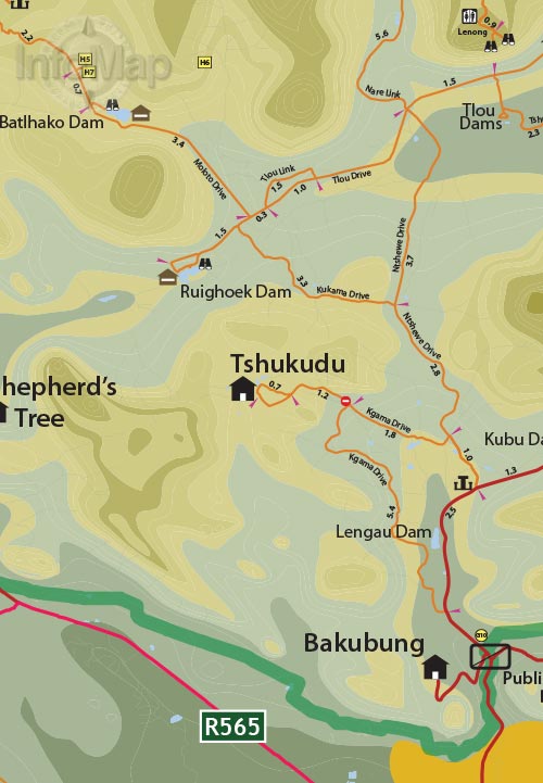 Pilanesberg Map Digital PDF with GPS Coordinates