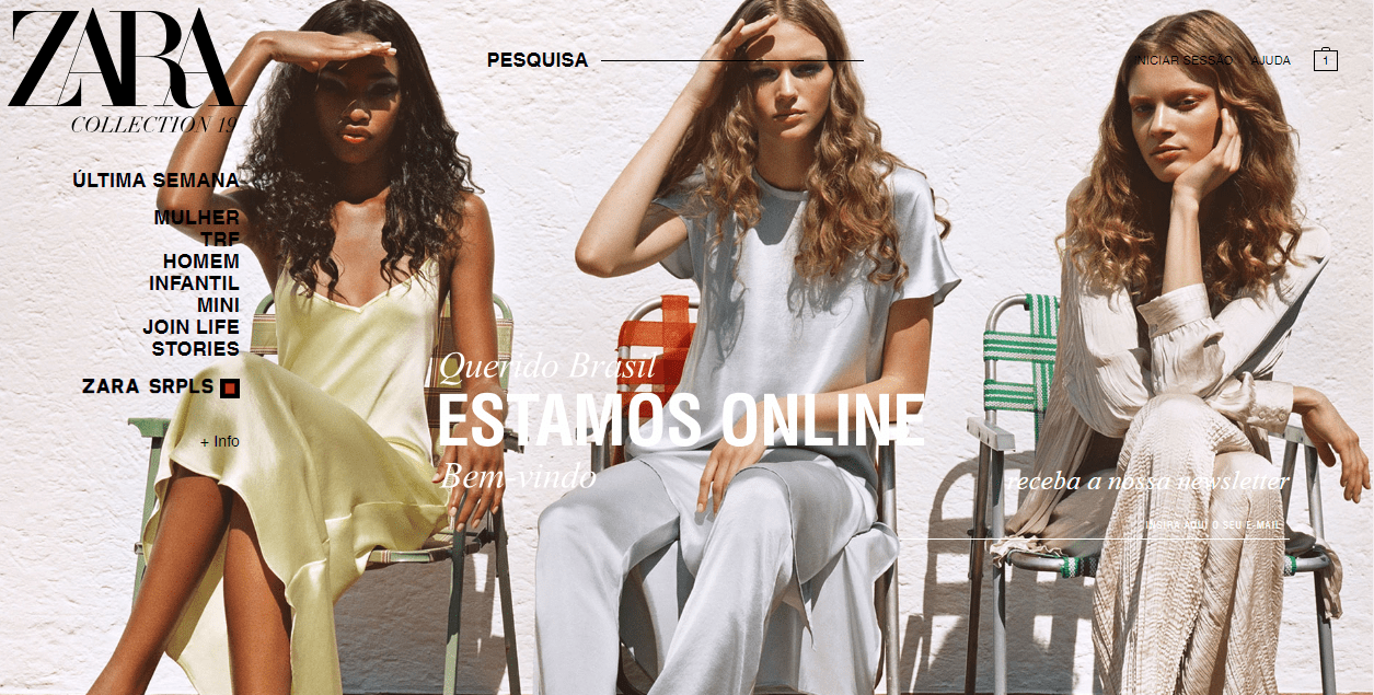Zara online estreia no Brasil com entrega rápida e catálogo extenso