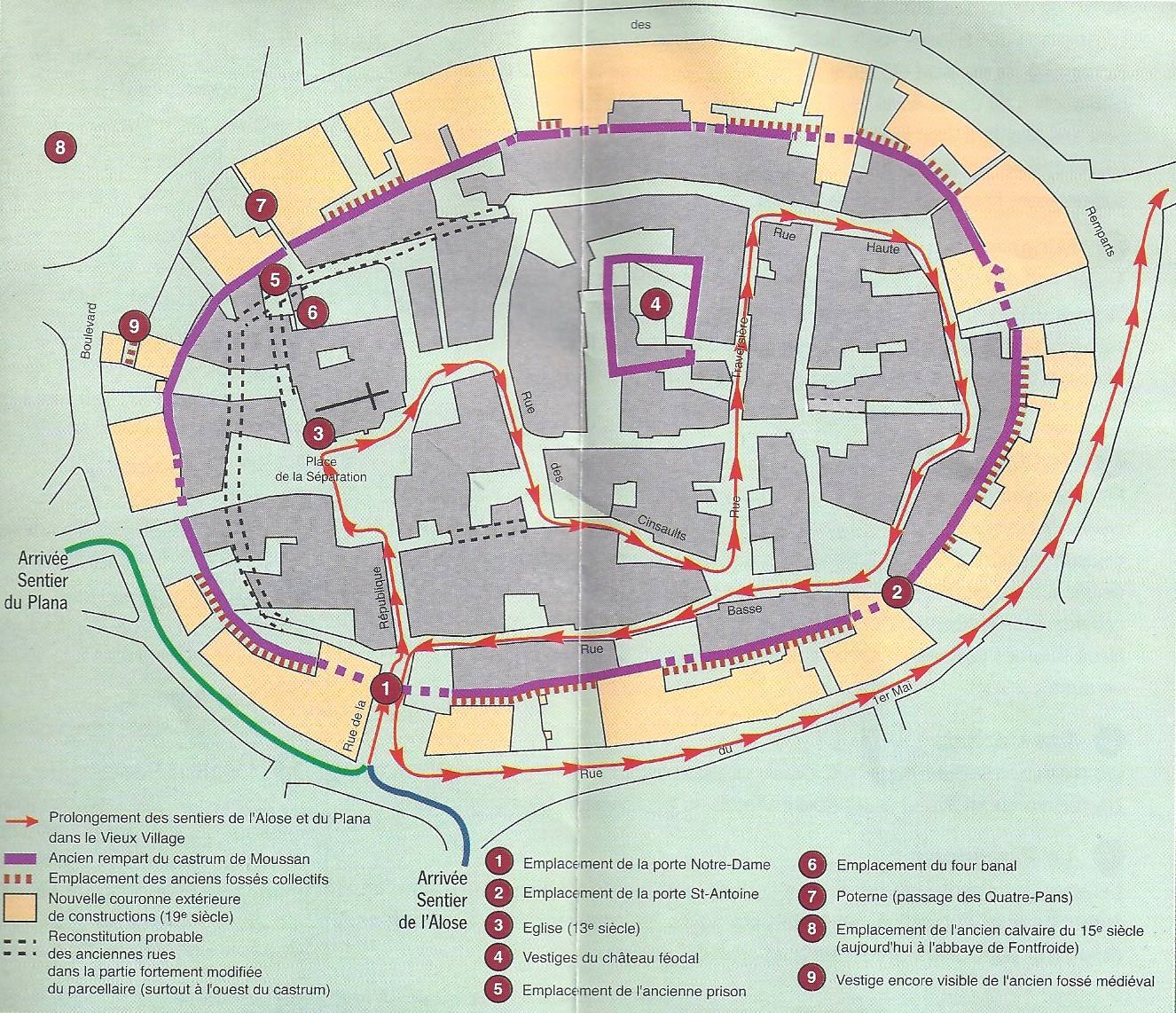 Pain Points Mappa di Perouges Cartina di Perouges