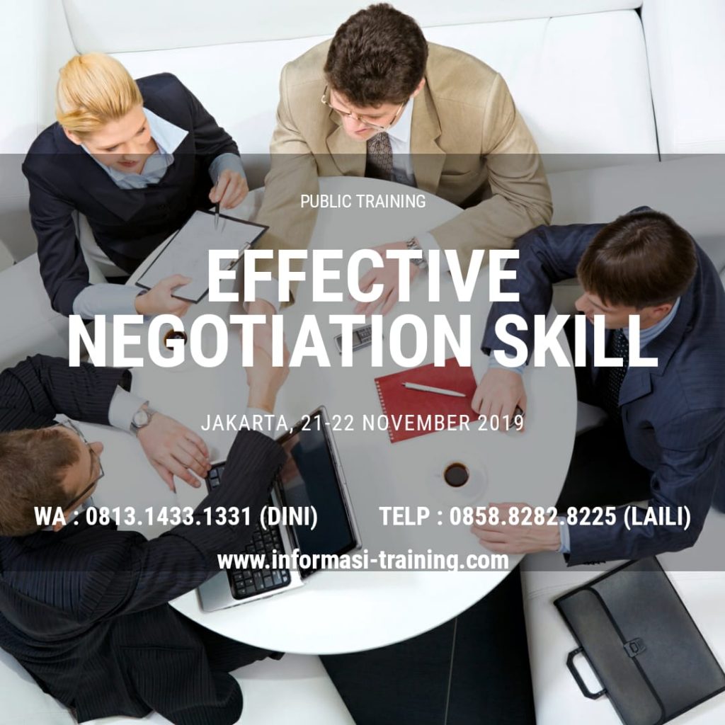 NEGOTIATION SKILL Available Online Informasi Training