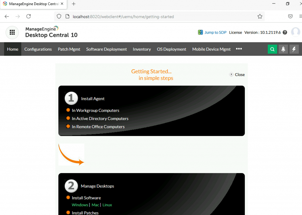 Centralized Desktop Management How to install ManageEngine Desktop