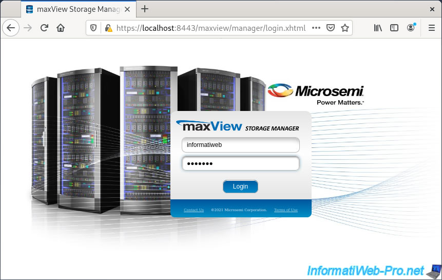 Installer l'interface web Adaptec maxView Storage Manager v3 sous Linux (Debian 10.9.0 x64