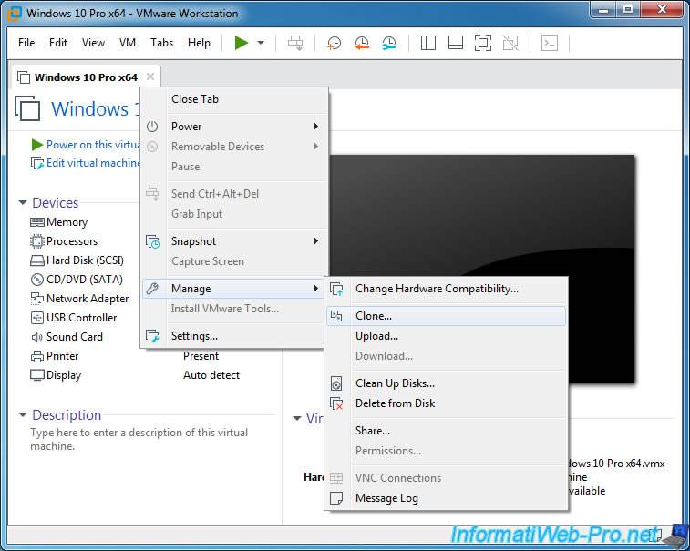 Cloner des machines virtuelles (clones complets ou liés) avec VMware