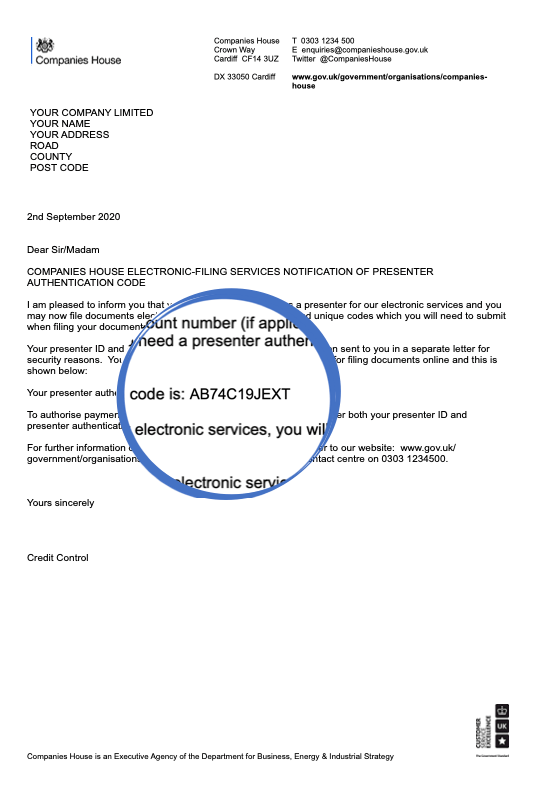 What is a Companies House presenter code? Inform Direct