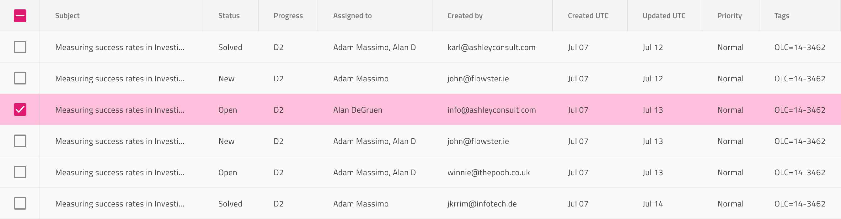 Grid Row Selection Grid Feature