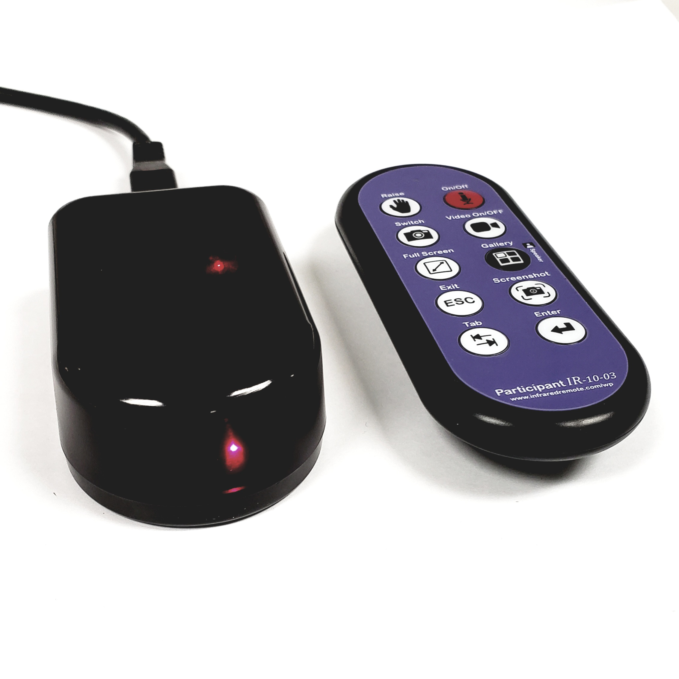Zoom Meeting Remote Control with 10 Keys Infrared & Chrome