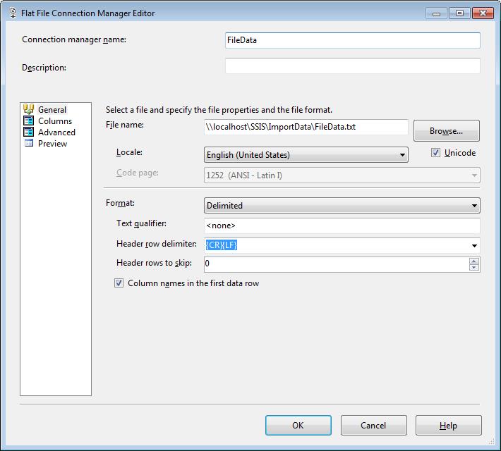 Simple SSIS Importing Data from Flat Text Files Dave + SQL Server