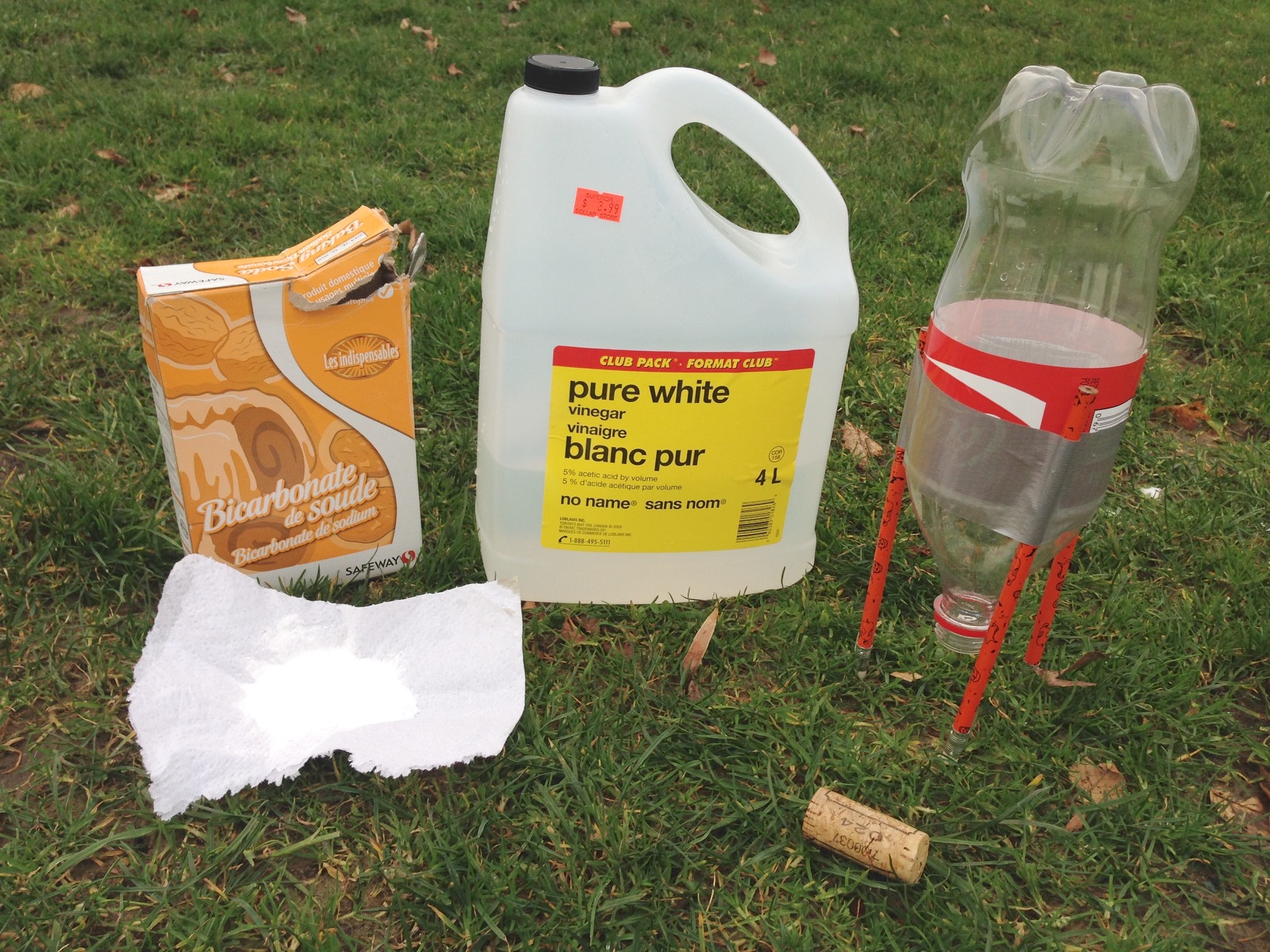 Rocket powered by baking soda and vinegar ingridscience.ca