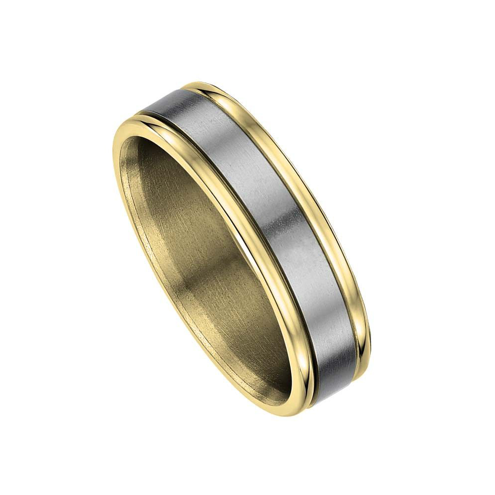 4mm Two Tone Gold Wedding Ring UN1650 Inisor Jewellery, Cookstown