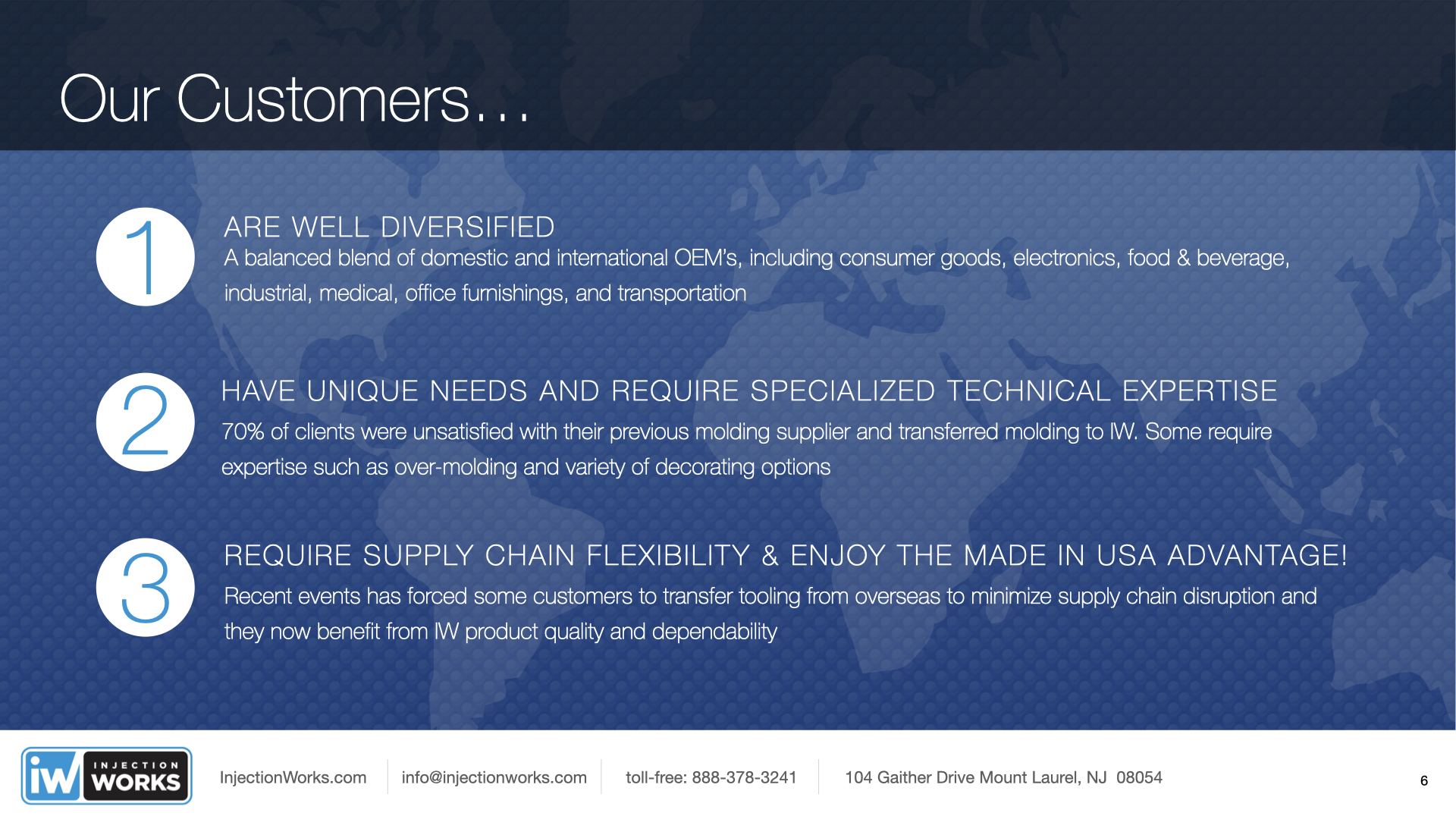 Injection Works Presentation New Jersey firm Injection Works, Plastic