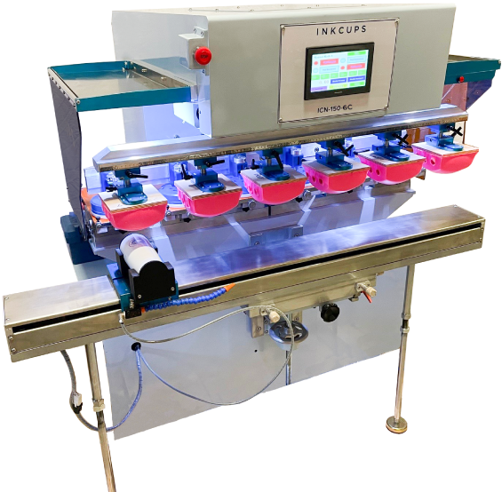 ICN1506 6Color LargeImage Pad Printing Machine Inkcups